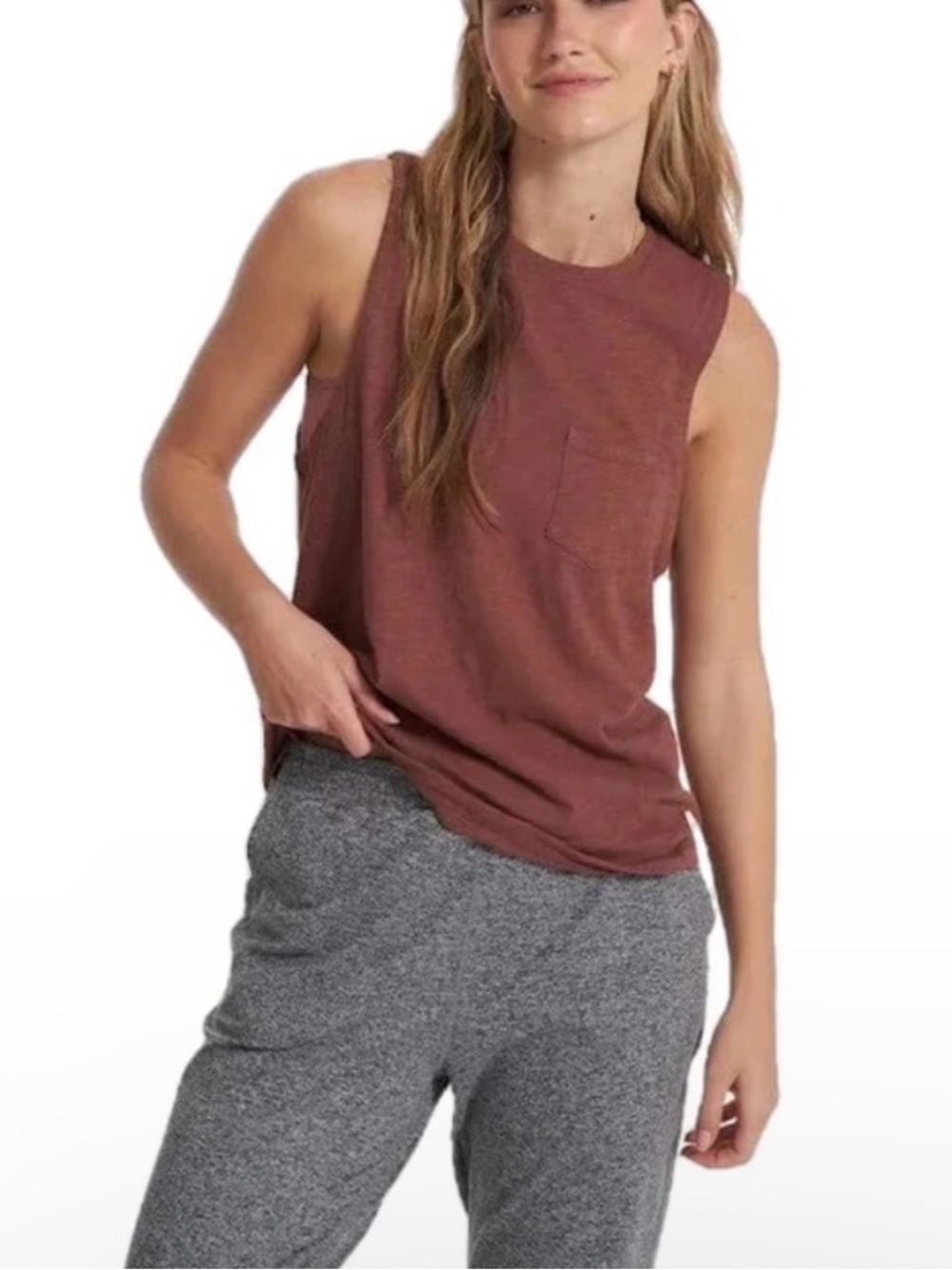 Vuori Sunset Tank Hazelnut Size Small